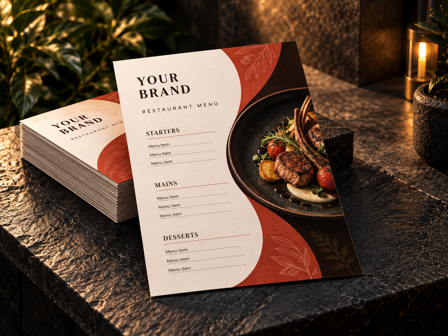 Modern Restaurant Menu Flyer